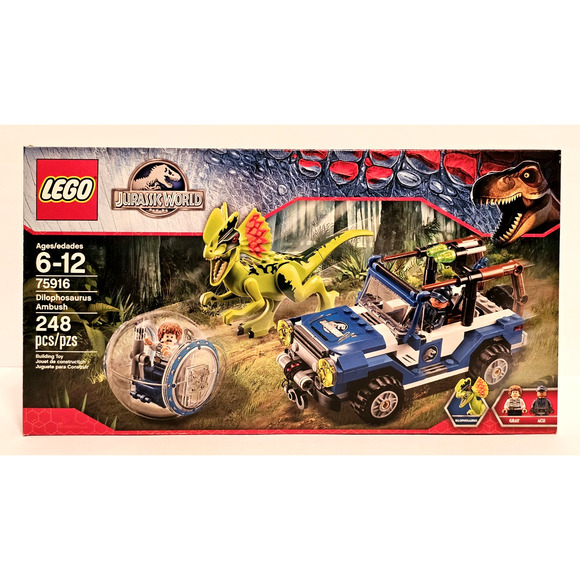 DILOPHOSUARUS AMBUSH Jurassic World LEGO Set #75916 NEW Sealed RETIRED Unopened - Picture 1 of 16